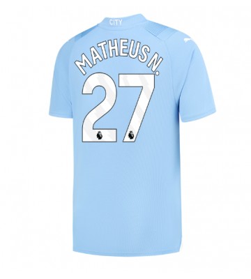 Manchester City Matheus Nunes #27 Primera Equipación 2023-24 Manga Corta